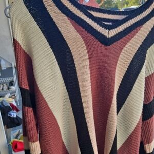 Striped V-Neck Sweater